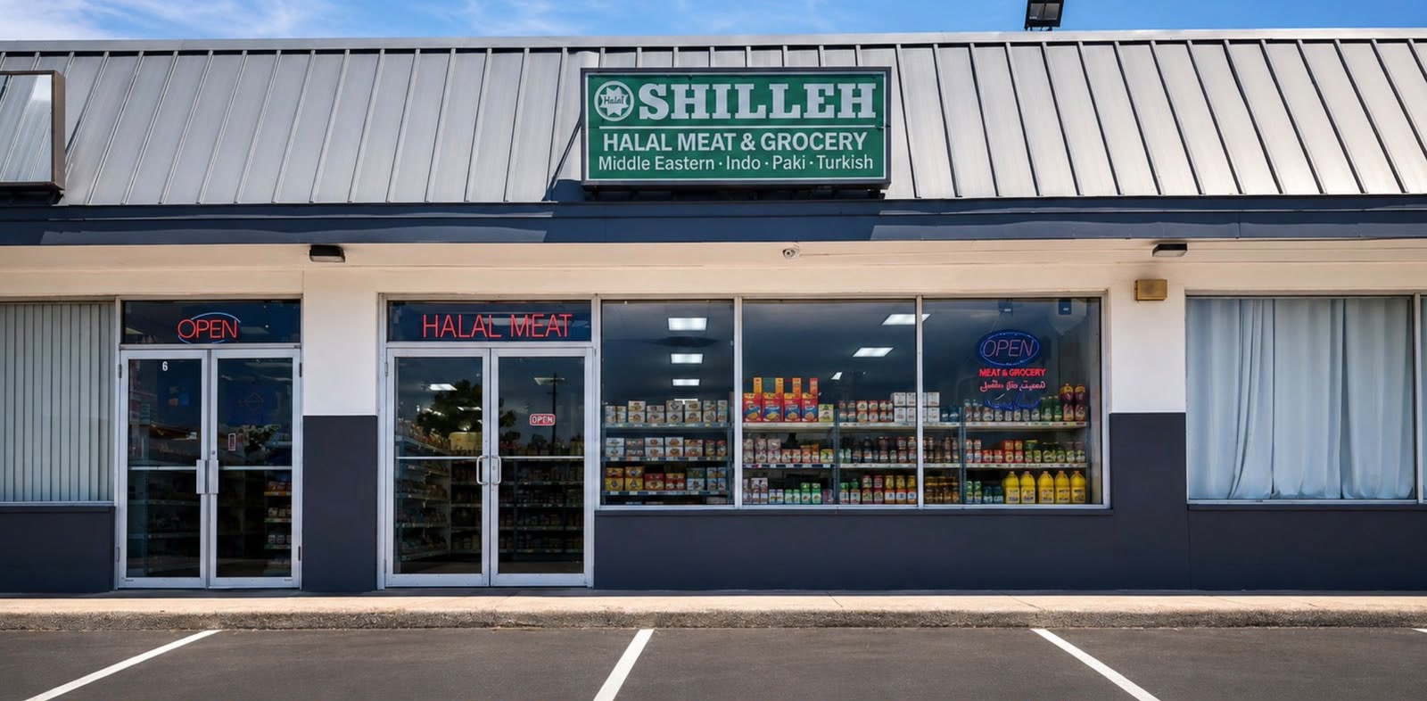 Shilleh Halal Meat & Grocery storefront in Parlin, NJ